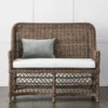 Kasbah Natural Rattan 2-Seater Verandah Chair - Coastal Style Outdoor Lounger with Cushion 2 Kasbah Natural Rattan 2-Seater Verandah Chair - Coastal Style Outdoor Lounger with Cushion -Provincialhomeliving 1117260812 a