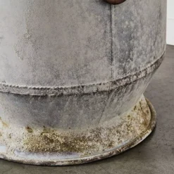 Gruyere Soft Grey Tin Flowerpot - Large Herb & Foliage Decorative Planter -Provincialhomeliving 1117260863 e