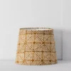 Altar Hand Block Printed Linen Tapered Lamp Shade - 25cm Base 1 Altar Hand Block Printed Linen Tapered Lamp Shade - 25cm Base -Provincialhomeliving 1117261044 a