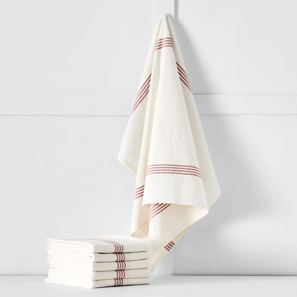 Cuisine Tea Towel Red 3 Cuisine Tea Towel Red