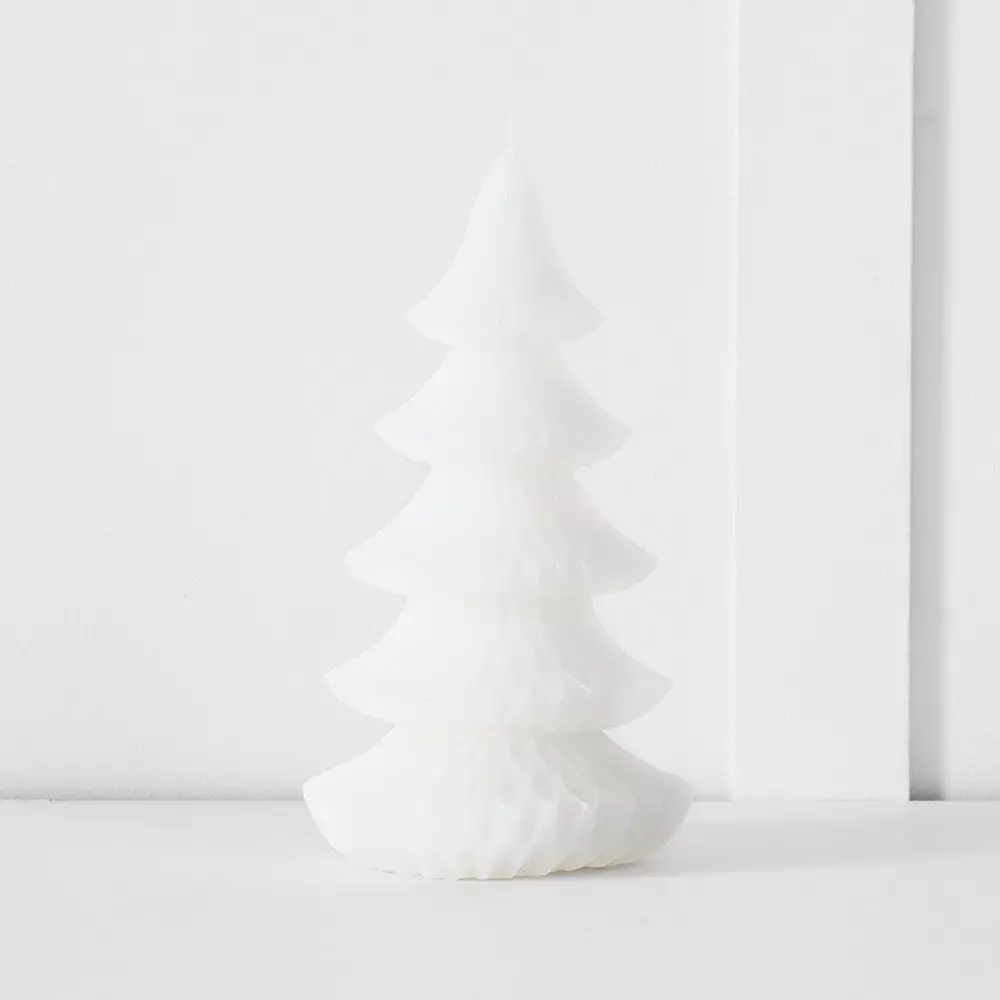 Twinkle Green Origami Christmas Tree Candle – Geometric Textured Wax Holiday Decor 3 Twinkle Green Origami Christmas Tree Candle – Geometric Textured Wax Holiday Decor