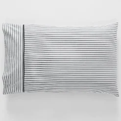 Parish Pillowcase Std Pair Black & White