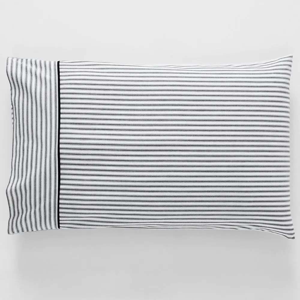 Parish Pillowcase Std Pair Black & White 3 Parish Pillowcase Std Pair Black & White