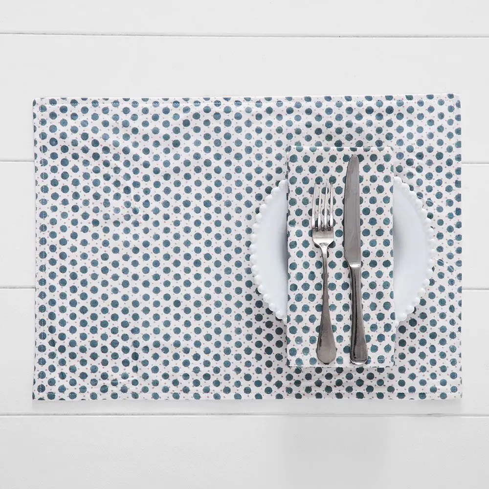 Callie Placemat Blue 4 Callie Placemat Blue - Image 2