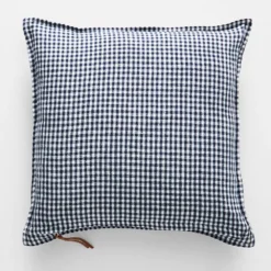 Gingham Cushion 50x50 Blue
