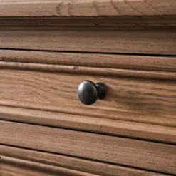 Fletcher Elm Wood Executive Desk - 9-Drawer Traditional Study Desk -Provincialhomeliving 1117261355 h