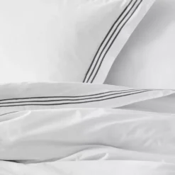 Chateau Flat Sheet - White & Dove 5 Chateau Flat Sheet - White & Dove -Provincialhomeliving 1117261402 c 1