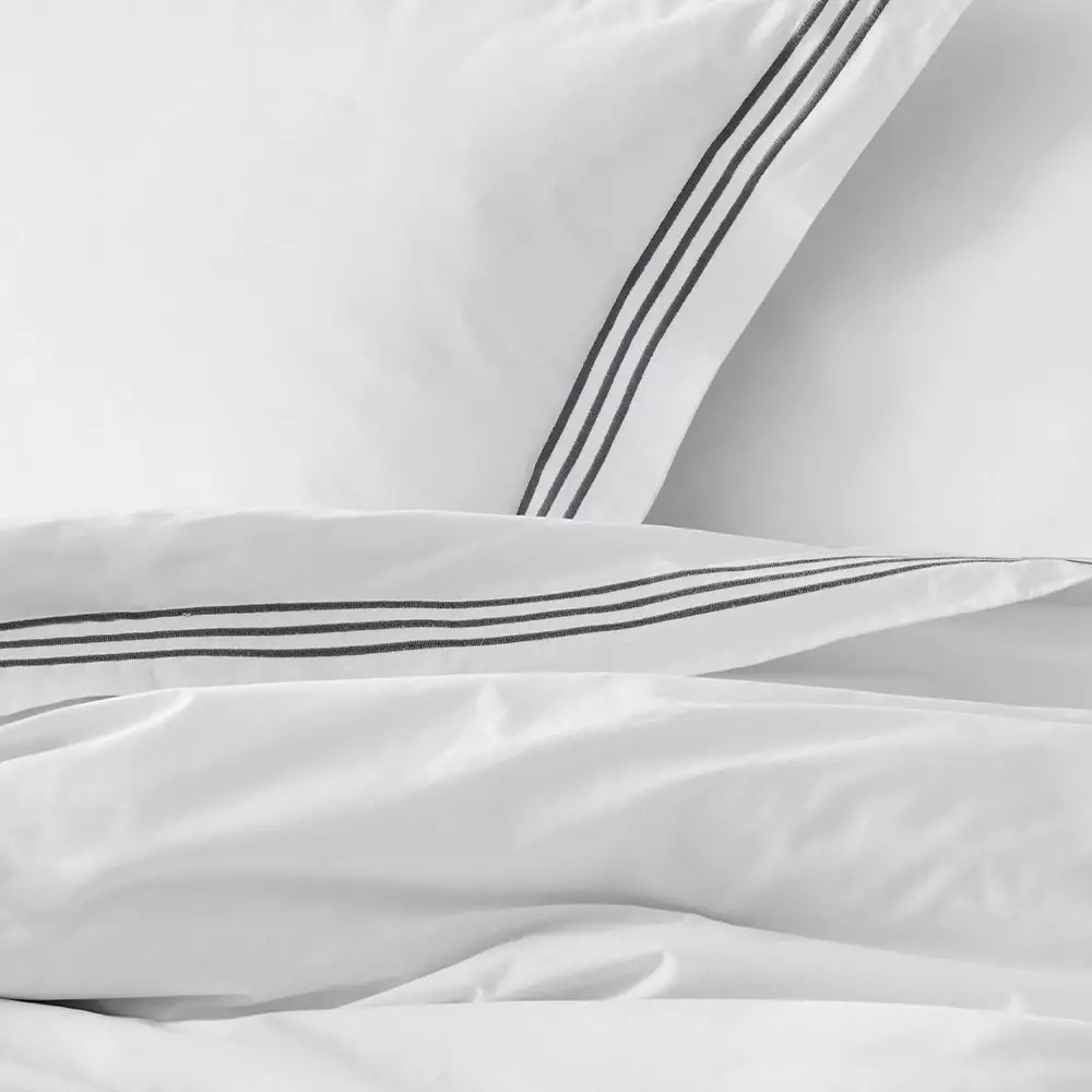 Chateau Flat Sheet - White & Dove 4 Chateau Flat Sheet - White & Dove - Image 2