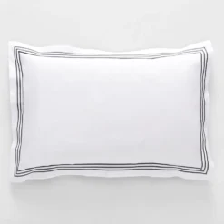 Chateau Pillowcase Tailored Pair White & Dove