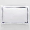 Carla Pillowcase Tailored Pair White & Ink