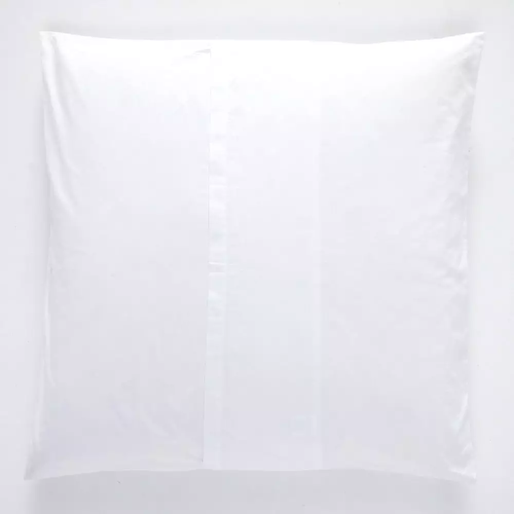 Metro Euro Pillowcase White with Black Graphic Stitch Detail - 67x67cm Cotton Bedding 4 Metro Euro Pillowcase White with Black Graphic Stitch Detail - 67x67cm Cotton Bedding - Image 2
