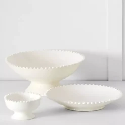 Gypsy Small Footed Ceramic Bowl – Handmade Moroccan Zigzag Edge Henna Bowl -Provincialhomeliving 1117261428 d 1