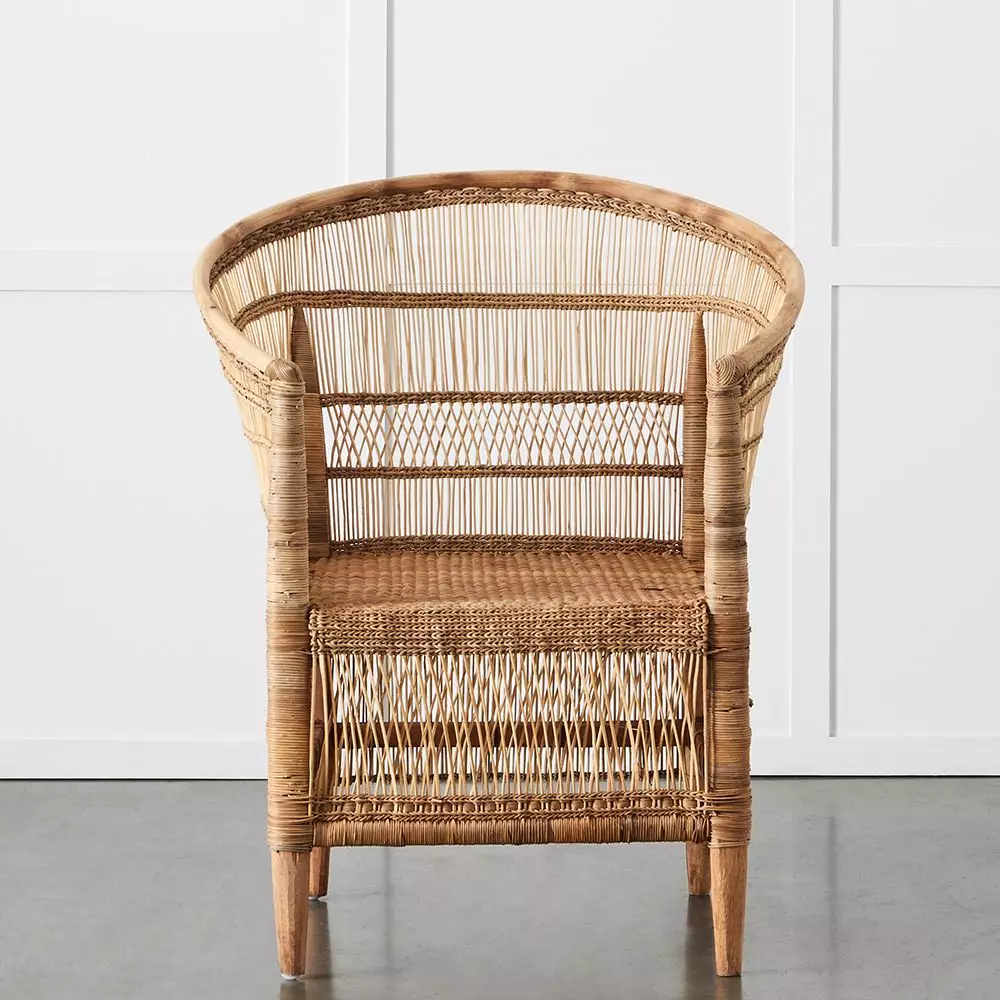 Malawi Prince Chair – Handcrafted African Blue Gum & Woven Cane Outdoor Armchair 4 Malawi Prince Chair – Handcrafted African Blue Gum & Woven Cane Outdoor Armchair - Image 2