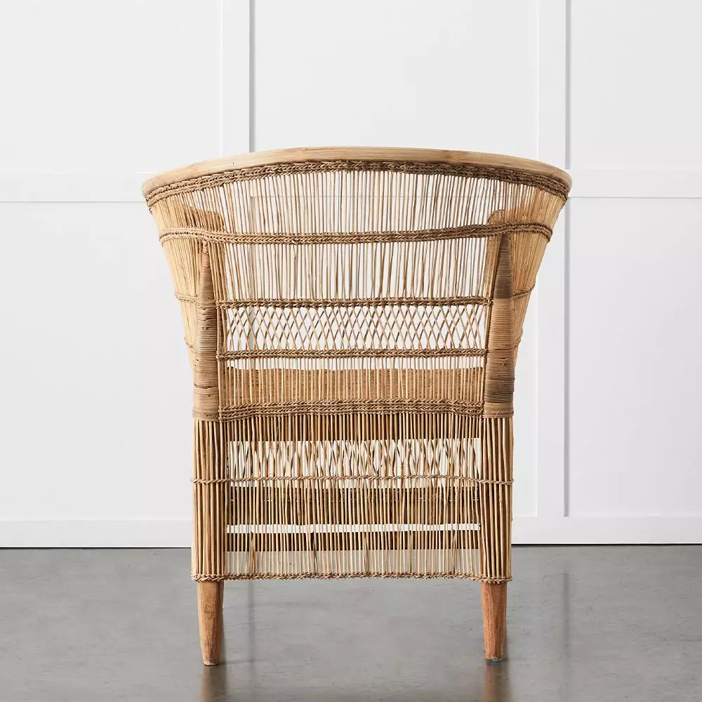 Malawi Prince Chair – Handcrafted African Blue Gum & Woven Cane Outdoor Armchair 7 Malawi Prince Chair – Handcrafted African Blue Gum & Woven Cane Outdoor Armchair - Image 5