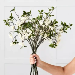 Snowberry Stem with White Berries and Green Foliage – 68cm Faux Botanical Branch 7 Snowberry Stem with White Berries and Green Foliage – 68cm Faux Botanical Branch -Provincialhomeliving 1117261462 bb