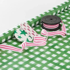 Gingham Wrapping Paper - 5m GREEN -Provincialhomeliving 1117261495 c