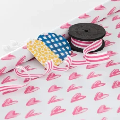 Hearts Wrapping Paper - 3m Pink & White -Provincialhomeliving 1117261496 c 1