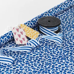 Leopard Wrapping Paper - 5m Blue -Provincialhomeliving 1117261497 b
