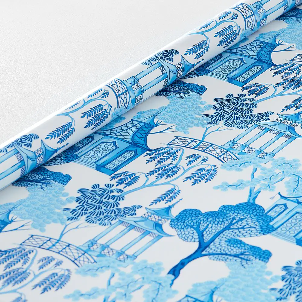Spring Pagoda Wrapping Paper - 5m Blue 4 Spring Pagoda Wrapping Paper - 5m Blue - Image 2