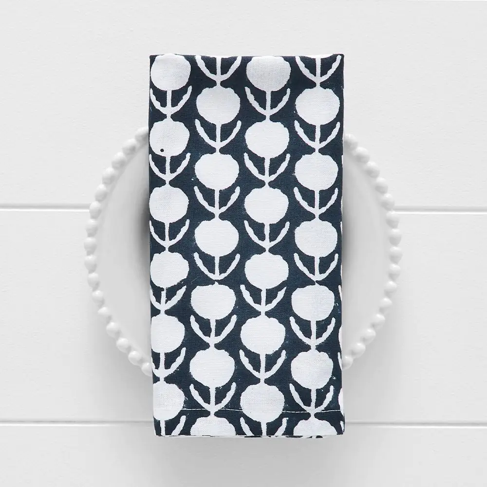 Nikita Napkin Indigo & White 3 Nikita Napkin Indigo & White