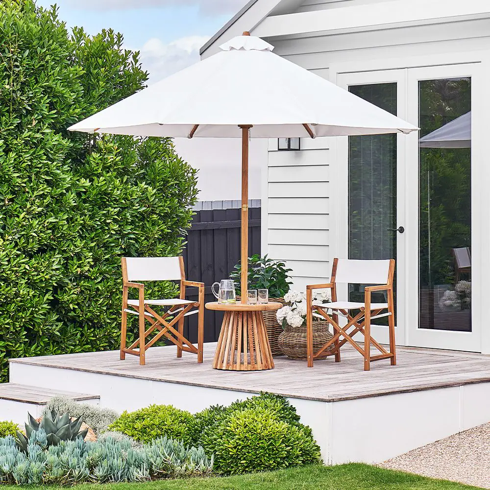 Paradiso Natural Reclaimed Teak 2-in-1 Side Table and Umbrella Base 4 Paradiso Natural Reclaimed Teak 2-in-1 Side Table and Umbrella Base - Image 2