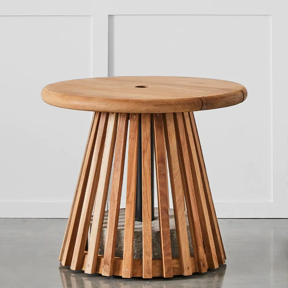 Paradiso Natural Reclaimed Teak 2-in-1 Side Table and Umbrella Base 3 Paradiso Natural Reclaimed Teak 2-in-1 Side Table and Umbrella Base