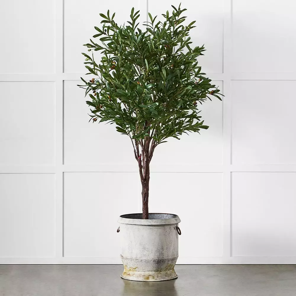 Gruyere Flowerpot XL – Soft Grey Tin Decorative Indoor Planter 3 Gruyere Flowerpot XL – Soft Grey Tin Decorative Indoor Planter