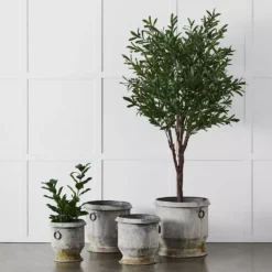 Gruyere Flowerpot XL – Soft Grey Tin Decorative Indoor Planter 7 Gruyere Flowerpot XL – Soft Grey Tin Decorative Indoor Planter -Provincialhomeliving 1117261571 c