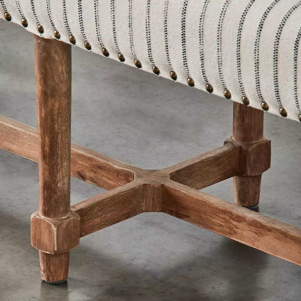 Khadi Hickory Stripe Bench 7 Khadi Hickory Stripe Bench - Image 5