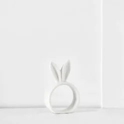 Bunny Ears Napkin Ring White