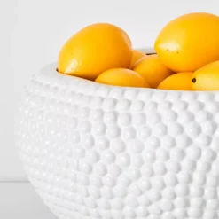 Durian Textured Spiked Bowl in Gloss White – Large Terracotta Decorative Statement Piece 7 Durian Textured Spiked Bowl in Gloss White – Large Terracotta Decorative Statement Piece -Provincialhomeliving 1117261582 c