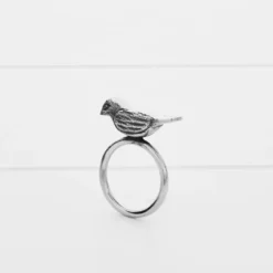 Bird Napkin Ring Silver