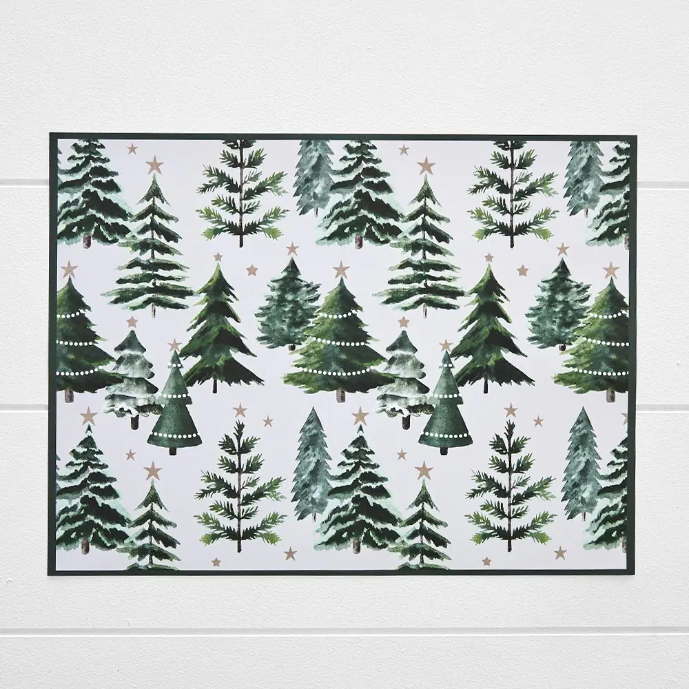 Alpine Trees Festive Paper Placemat Pad (50 Pack) – 40x30cm Christmas Tableware 3 Alpine Trees Festive Paper Placemat Pad (50 Pack) – 40x30cm Christmas Tableware