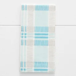 Powder Check Dinner Serviette 40 Pk Blue