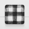 Porter Gingham Coaster Black & White -Provincialhomeliving 1117261977 a