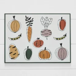 Harper Vegtables Placemat 30 Pk Multi