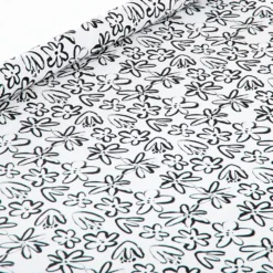 Waterlily Wrapping Paper - 3m Black & White -Provincialhomeliving 1117262089 c