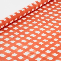 Gingham Wrapping Paper - 3m Orange -Provincialhomeliving 1117262091 c