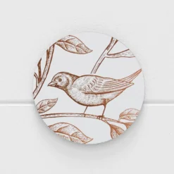 Porter Native Bird Coaster Caramel -Provincialhomeliving 1117262135 b