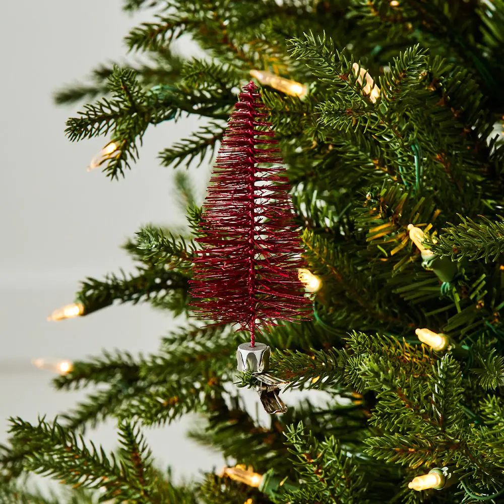 Yule Brushy Tree Clip Decoration RED 3 Yule Brushy Tree Clip Decoration RED