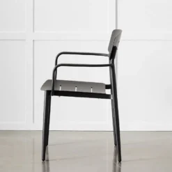 Tribeca Carver Chair in Charcoal – Matte Powder-Coated Aluminium Outdoor Dining Armchair -Provincialhomeliving 1117262357 c