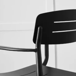 Tribeca Carver Chair in Charcoal – Matte Powder-Coated Aluminium Outdoor Dining Armchair -Provincialhomeliving 1117262357 f