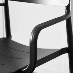 Tribeca Carver Chair in Charcoal – Matte Powder-Coated Aluminium Outdoor Dining Armchair -Provincialhomeliving 1117262357 g