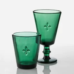 Fleur De Lys Tumbler 4 Pack Forest -Provincialhomeliving 1117262375 c