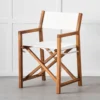Soho Director's Chair Natural Acacia Wood with White Canvas – Folding Outdoor Lounge Chair -Provincialhomeliving 1117262401 a