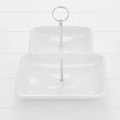 Bourgogne 2 Tiered Stand White