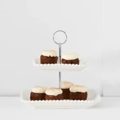 Bourgogne 2 Tiered Stand White 9 Bourgogne 2 Tiered Stand White -Provincialhomeliving 1117262412 c