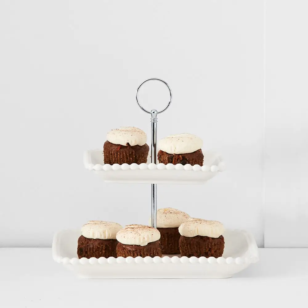 Bourgogne 2 Tiered Stand White 6 Bourgogne 2 Tiered Stand White - Image 4