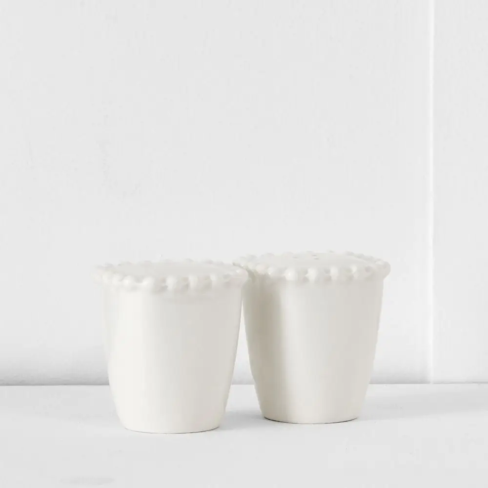 Bourgogne Salt & Pepper Shaker Set White 4 Bourgogne Salt & Pepper Shaker Set White - Image 2
