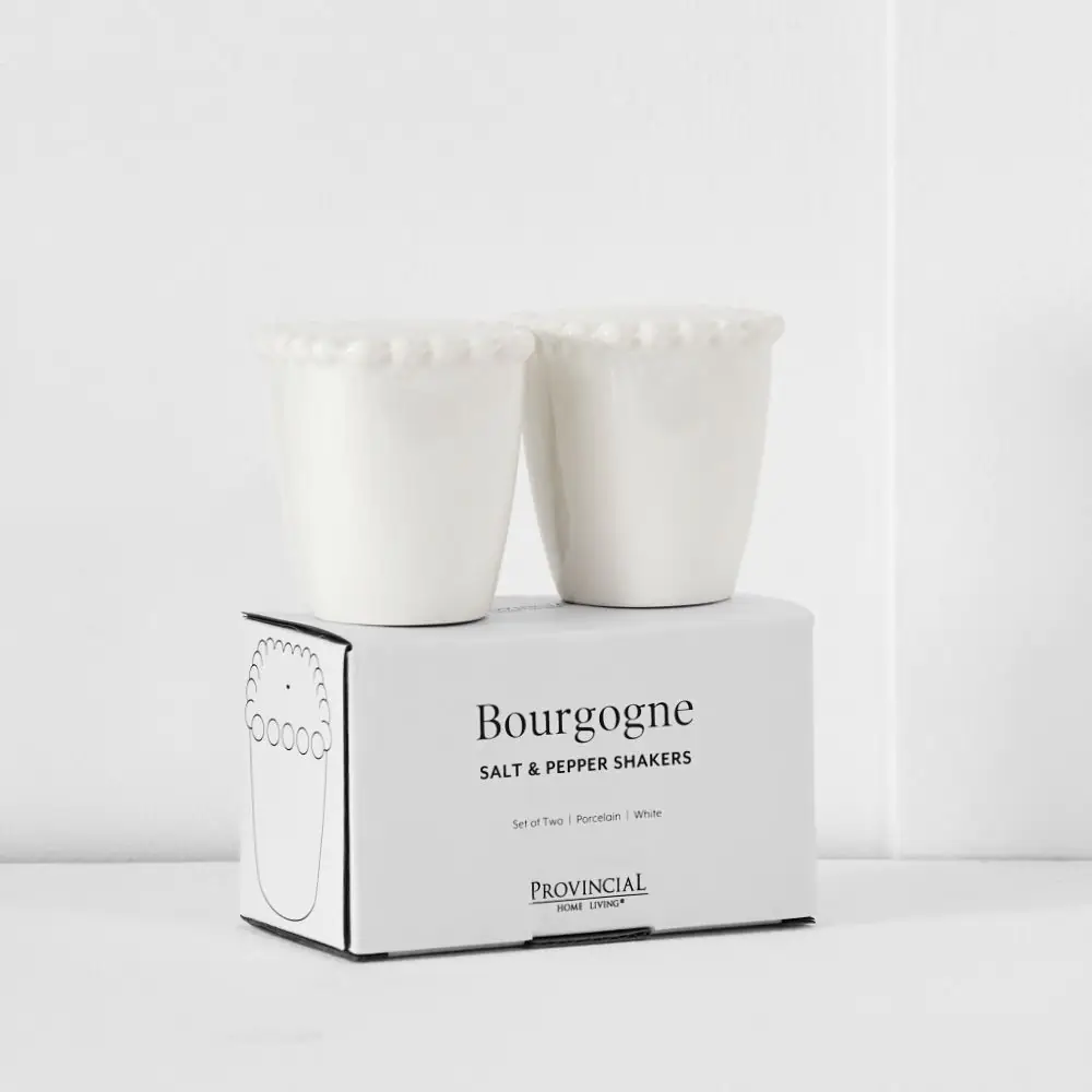 Bourgogne Salt & Pepper Shaker Set White 5 Bourgogne Salt & Pepper Shaker Set White - Image 3